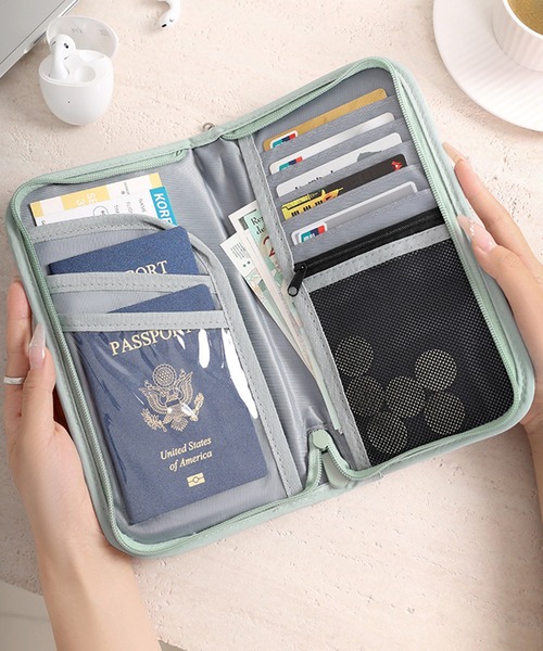 CALIFORNIA OUTFITTERS（カリフォルニア アウトフィッターズ）の「1D4-MT【RFIDブロッキング】メッシュ ストラップ付パスポートケース（パスポートケース・レディース・グレー/ブラック/ピンク/グリーン・ONESIZE）」の7枚目の写真