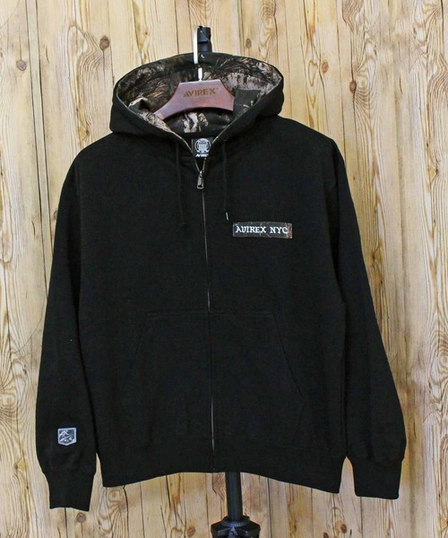 AVIREX（アヴィレックス）の「ZIP UP HOODIE"REAL TREE CAMO"（パーカー・メンズ・ブラック/カモフラージュ・M/XL/L）」の3枚目の写真
