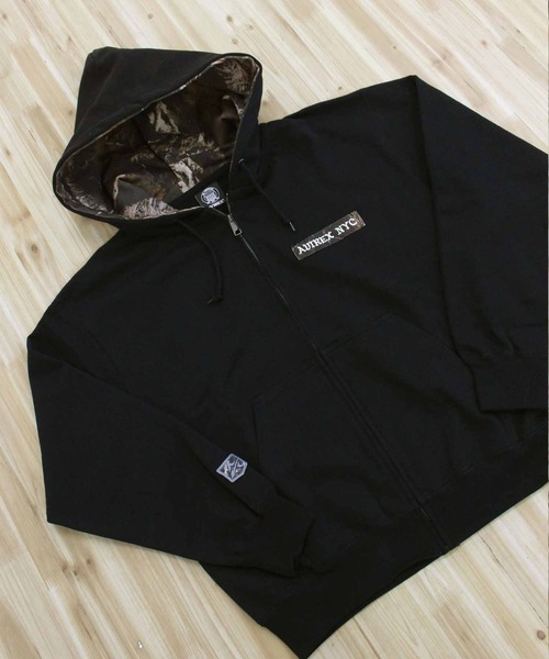AVIREX（アヴィレックス）の「ZIP UP HOODIE"REAL TREE CAMO"（パーカー・メンズ・ブラック/カモフラージュ・M/XL/L）」の5枚目の写真
