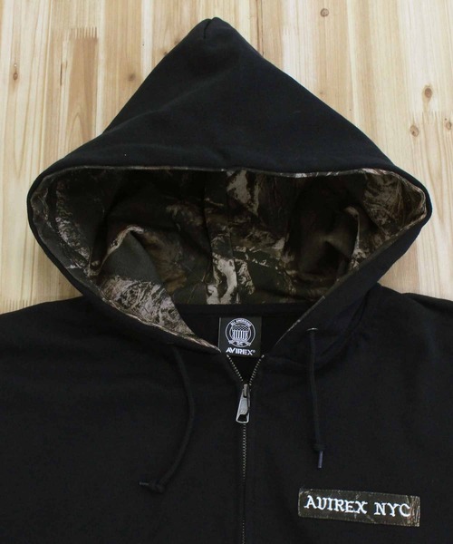 AVIREX（アヴィレックス）の「ZIP UP HOODIE"REAL TREE CAMO"（パーカー・メンズ・ブラック/カモフラージュ・M/XL/L）」の13枚目の写真