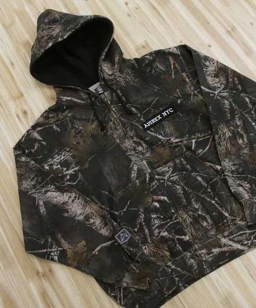 AVIREX（アヴィレックス）の「ZIP UP HOODIE"REAL TREE CAMO"（パーカー・メンズ・ブラック/カモフラージュ・M/XL/L）」の10枚目の写真