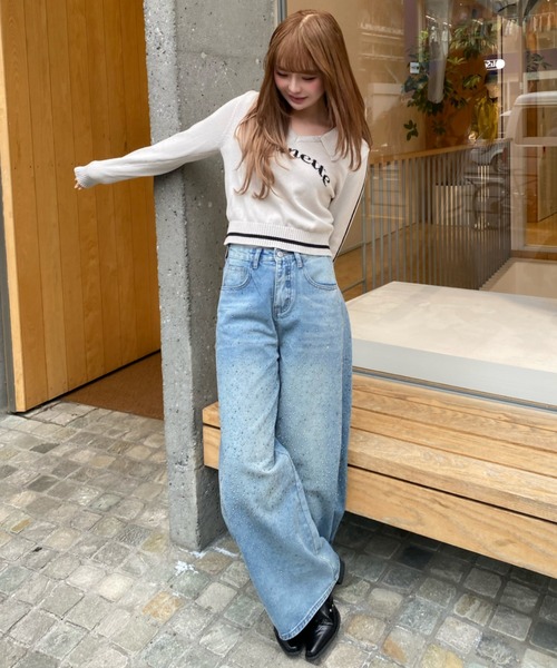 RAY CASSIN(レイカズン)の「スキッパーラインロゴニット(ニット/セーター・レディース・レッド/アイボリー/グレー/ネイビー・FREE)」の17枚目の写真