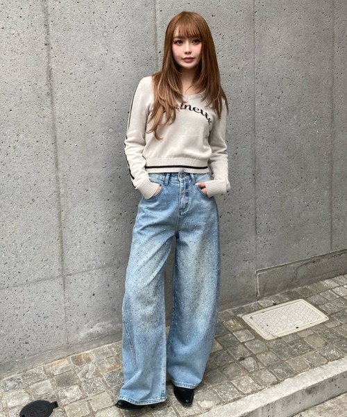 RAY CASSIN(レイカズン)の「スキッパーラインロゴニット(ニット/セーター・レディース・レッド/アイボリー/グレー/ネイビー・FREE)」の18枚目の写真