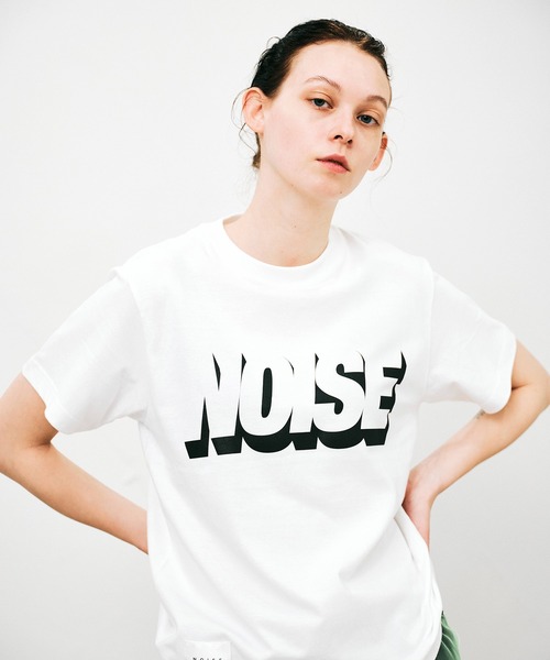 NOISE MAKER（ノイズメーカー）の「シャドウロゴTEE（Tシャツ/カットソー・レディース・ブラック/ホワイト・S/XS/M）」の2枚目の写真