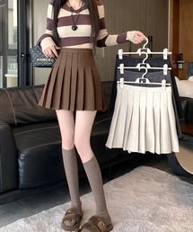 LAYERED(SBG)（レイヤード）の「LAYERED ウールライク  プリーツ ミニスカート インパン付き（スカート）」