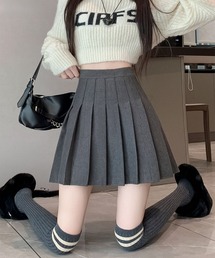 LAYERED(SBG)（レイヤード）の「LAYERED ウールライク  プリーツ ミニスカート インパン付き（スカート）」