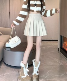 LAYERED(SBG)（レイヤード）の「LAYERED ウールライク  プリーツ ミニスカート インパン付き（スカート）」