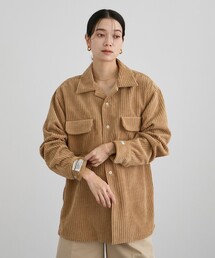 シャツ/ブラウス（イエロー/黄色系・コーデュロイ）ファッション通販