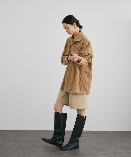 SALON adam et rope'(サロン アダム エ ロペ)の「【COUTURE D'ADAM(クチュール ド アダム)】Corduroy Surf Shirt(シャツ/ブラウス・レディース・キャメル・40)」の22枚目の写真