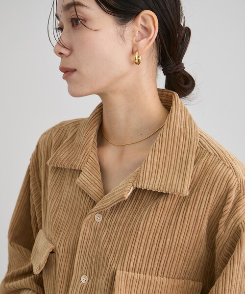 SALON adam et rope'(サロン アダム エ ロペ)の「【COUTURE D'ADAM(クチュール ド アダム)】Corduroy Surf Shirt(シャツ/ブラウス・レディース・キャメル・40)」の19枚目の写真