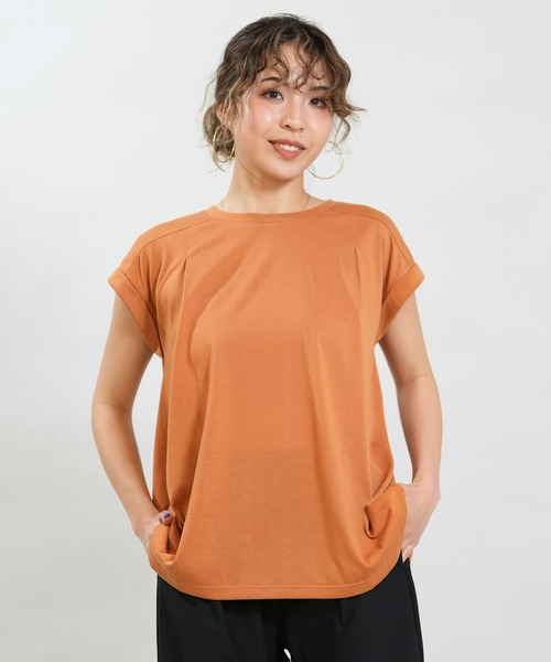 RIKKA FEMME(リッカファム)の「RIKKA FEMME/リッカファム 半袖 Tシャツ フレンチスリーブ 吸水速乾 UVカット RF6S-2101(Tシャツ/カットソー・レディース・オレンジ/ブラウン/カーキ・S/M/M/L)」の14枚目の写真