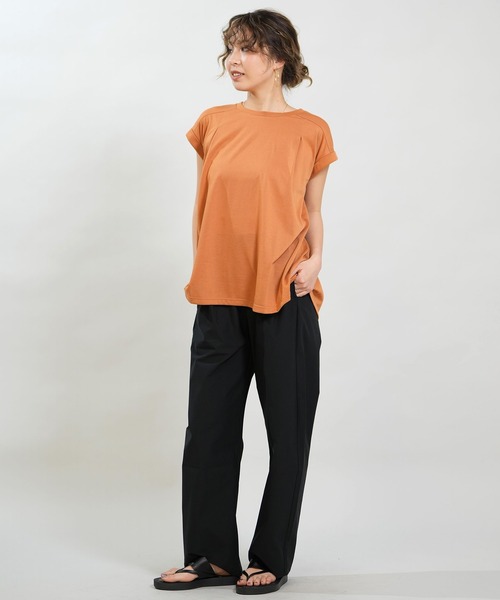 RIKKA FEMME(リッカファム)の「RIKKA FEMME/リッカファム 半袖 Tシャツ フレンチスリーブ 吸水速乾 UVカット RF6S-2101(Tシャツ/カットソー・レディース・オレンジ/ブラウン/カーキ・S/M/M/L)」の16枚目の写真
