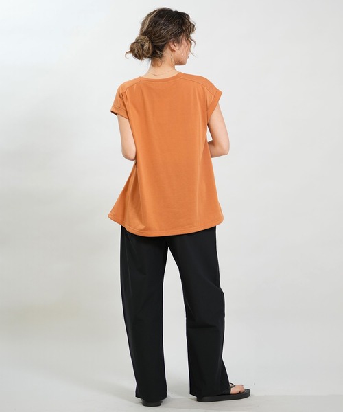 RIKKA FEMME(リッカファム)の「RIKKA FEMME/リッカファム 半袖 Tシャツ フレンチスリーブ 吸水速乾 UVカット RF6S-2101(Tシャツ/カットソー・レディース・オレンジ/ブラウン/カーキ・S/M/M/L)」の18枚目の写真