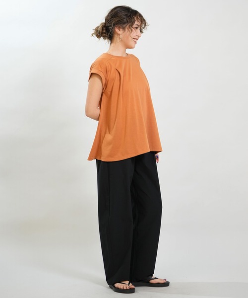 RIKKA FEMME(リッカファム)の「RIKKA FEMME/リッカファム 半袖 Tシャツ フレンチスリーブ 吸水速乾 UVカット RF6S-2101(Tシャツ/カットソー・レディース・オレンジ/ブラウン/カーキ・S/M/M/L)」の19枚目の写真