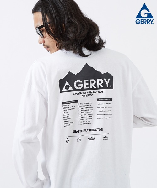 GERRY（ジェリー）の「【GERRY】別注 プリント 長袖 Tシャツ（Tシャツ/カットソー・メンズ・ブラック/カーキ/ホワイト系/ホワイト系1/ホワイト系2/ブラック系5/ブルー/ライトグレー系1/ブラック系2/カーキ系2/ブルー系2/ホワイト系3/ライトグレー系3/ブラック系4/カーキ系4/ブルー系4/ホワイト系5/ホワイト/ライトグレー/ライトグレー系/ブラック系1/ライトグレー系2/ブラック系3/カーキ系3/ブルー系3/ホワイト系4/カーキ系5/ブルー系5/ライトグレー系4/ライトグレー系5/ブラック系/カーキ系/ブルー系/カーキ系1/ブルー系1・SMALL/MEDIUM/LARGE/X-LARGE）」の5枚目の写真