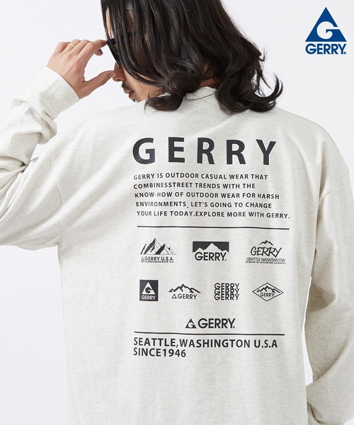 GERRY（ジェリー）の「【GERRY】別注 プリント 長袖 Tシャツ（Tシャツ/カットソー・メンズ・ブラック/カーキ/ホワイト系/ホワイト系1/ホワイト系2/ブラック系5/ブルー/ライトグレー系1/ブラック系2/カーキ系2/ブルー系2/ホワイト系3/ライトグレー系3/ブラック系4/カーキ系4/ブルー系4/ホワイト系5/ホワイト/ライトグレー/ライトグレー系/ブラック系1/ライトグレー系2/ブラック系3/カーキ系3/ブルー系3/ホワイト系4/カーキ系5/ブルー系5/ライトグレー系4/ライトグレー系5/ブラック系/カーキ系/ブルー系/カーキ系1/ブルー系1・SMALL/MEDIUM/LARGE/X-LARGE）」の16枚目の写真
