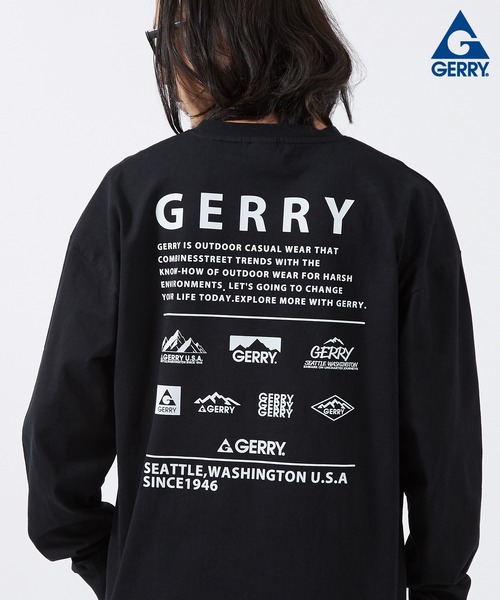 GERRY（ジェリー）の「【GERRY】別注 プリント 長袖 Tシャツ（Tシャツ/カットソー・メンズ・ブラック/カーキ/ホワイト系/ホワイト系1/ホワイト系2/ブラック系5/ブルー/ライトグレー系1/ブラック系2/カーキ系2/ブルー系2/ホワイト系3/ライトグレー系3/ブラック系4/カーキ系4/ブルー系4/ホワイト系5/ホワイト/ライトグレー/ライトグレー系/ブラック系1/ライトグレー系2/ブラック系3/カーキ系3/ブルー系3/ホワイト系4/カーキ系5/ブルー系5/ライトグレー系4/ライトグレー系5/ブラック系/カーキ系/ブルー系/カーキ系1/ブルー系1・SMALL/MEDIUM/LARGE/X-LARGE）」の9枚目の写真