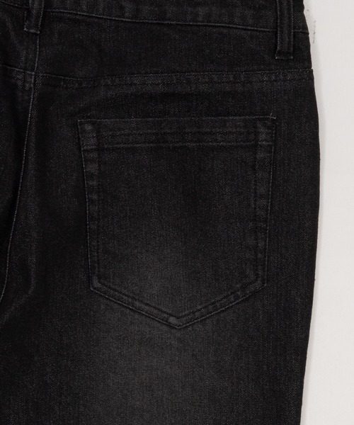SHORT ROUND（ショートラウンド）の「SHORT ROUND/【26年春夏新作】シャーリングフレアデニムスキニーパンツ（デニムパンツ・メンズ・ブラック系3・LARGE/MEDIUM）」の9枚目の写真