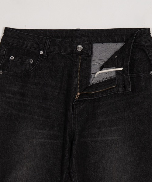 SHORT ROUND（ショートラウンド）の「SHORT ROUND/【26年春夏新作】シャーリングフレアデニムスキニーパンツ（デニムパンツ・メンズ・ブラック系3・LARGE/MEDIUM）」の12枚目の写真