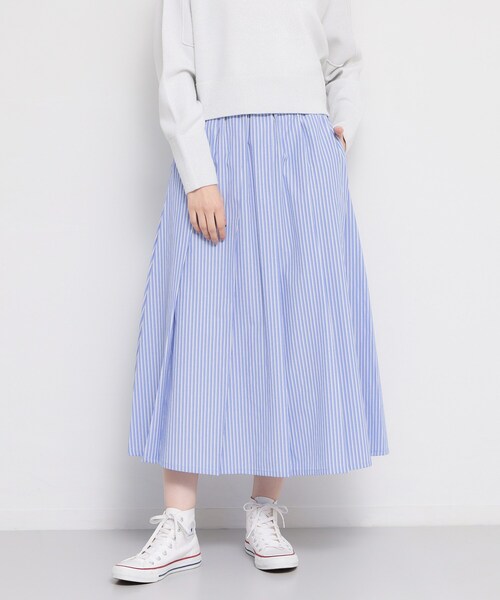 THE SHOP TK （ザ ショップ ティーケー ）の「ストライプアソートスカート（スカート・レディース・ネイビー/ベージュ/ブルー系7・12/13）」の3枚目の写真