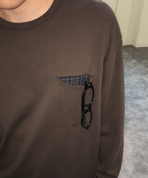 INTEMPOMOOD(インテンポムード)の「チェックインポケットロングスリーブ_チャコール(Tシャツ/カットソー・メンズ・チャコール・LARGE/MEDIUM)」の18枚目の写真