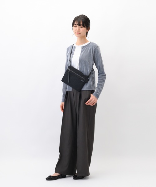 W&.Day/Night(ダブルアンド デイナイト)の「ショルダーバッグ キルッコ コレクション 2L シースルーポケット 19141(ショルダーバッグ・レディース・ブラック/ライトグレー系・FREE)」の5枚目の写真