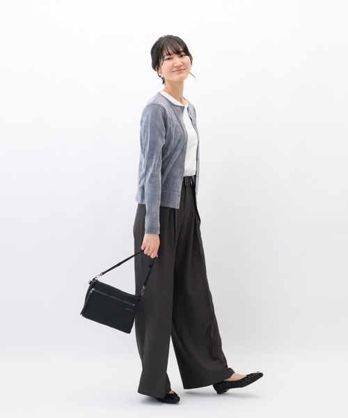 W&.Day/Night(ダブルアンド デイナイト)の「ショルダーバッグ キルッコ コレクション 2L シースルーポケット 19141(ショルダーバッグ・レディース・ブラック/ライトグレー系・FREE)」の6枚目の写真
