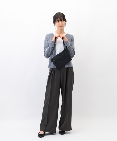W&.Day/Night(ダブルアンド デイナイト)の「ショルダーバッグ キルッコ コレクション 2L シースルーポケット 19141(ショルダーバッグ・レディース・ブラック/ライトグレー系・FREE)」の7枚目の写真