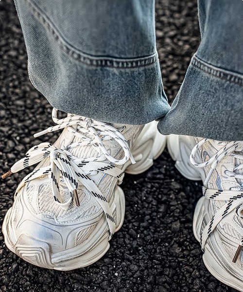 WESTBOY(ウエストボーイ)の「厚底 ボリューム ダッドレースアップスニーカー WO26S3SH18(スニーカー・メンズ・ブラック/ホワイト・41/42/43/44)」の7枚目の写真