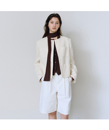 Round tweed jacket