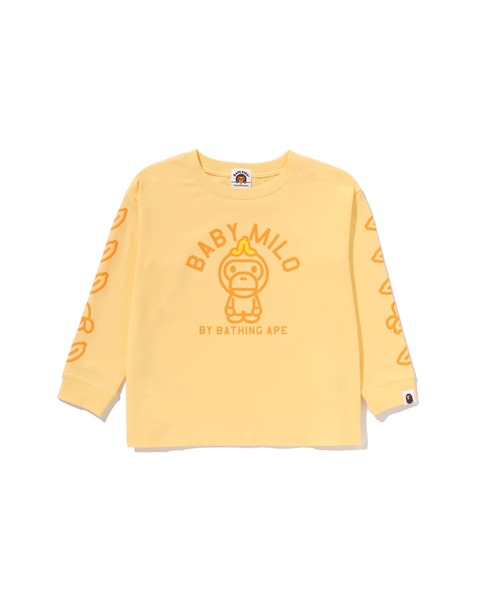 A BATHING APE（アベイシングエイプ）の「BABY MILO BANANA RELAXED FIT LS TEE（Tシャツ/カットソー・キッズ・サックスブルー/イエロー・110/140/130/100）」の2枚目の写真