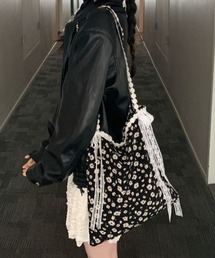 mebole（メボレ）の「lace ribbon＆flower tote bag（トートバッグ）」