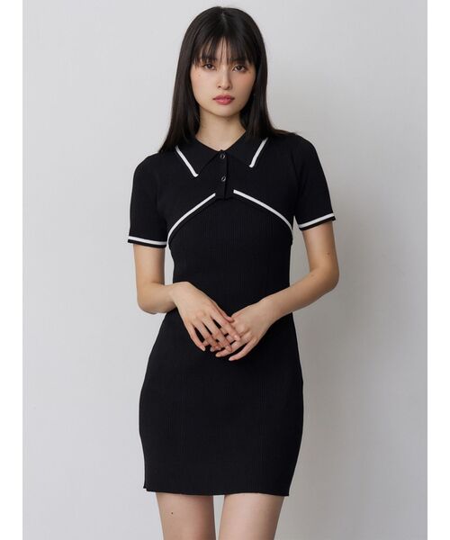 MURUA（ムルーア）の「2wayボレロライクポロワンピース（ワンピース・レディース・グレー/ブラック・FREE）」の5枚目の写真