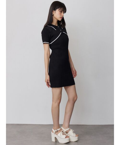 MURUA（ムルーア）の「2wayボレロライクポロワンピース（ワンピース・レディース・グレー/ブラック・FREE）」の10枚目の写真