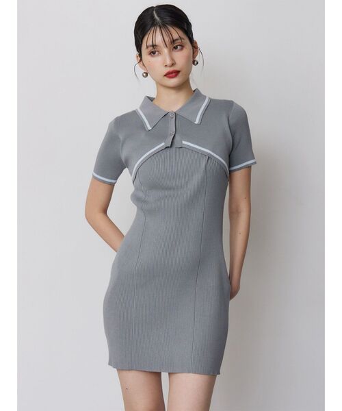 MURUA（ムルーア）の「2wayボレロライクポロワンピース（ワンピース・レディース・グレー/ブラック・FREE）」の12枚目の写真