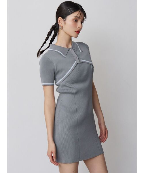 MURUA（ムルーア）の「2wayボレロライクポロワンピース（ワンピース・レディース・グレー/ブラック・FREE）」の14枚目の写真