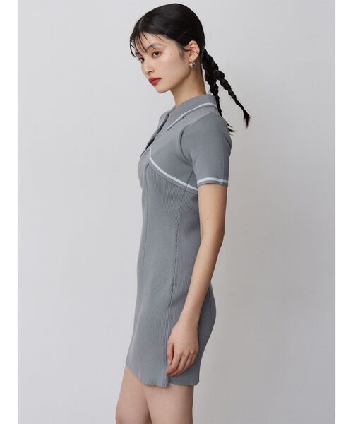 MURUA（ムルーア）の「2wayボレロライクポロワンピース（ワンピース・レディース・グレー/ブラック・FREE）」の15枚目の写真