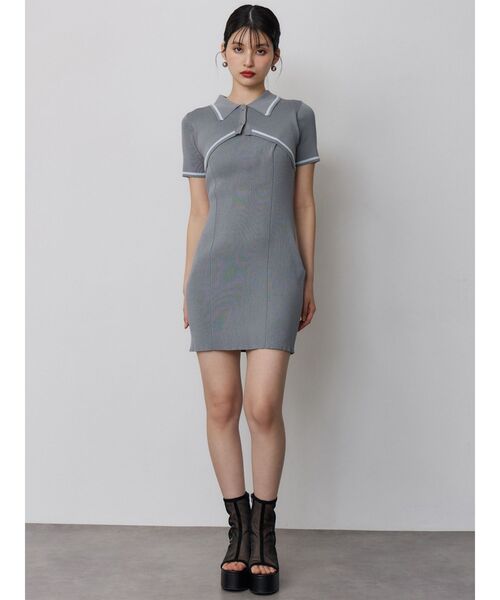 MURUA（ムルーア）の「2wayボレロライクポロワンピース（ワンピース・レディース・グレー/ブラック・FREE）」の17枚目の写真