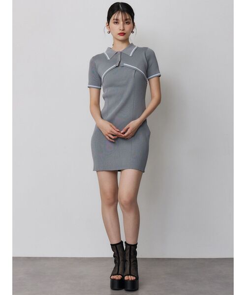 MURUA（ムルーア）の「2wayボレロライクポロワンピース（ワンピース・レディース・グレー/ブラック・FREE）」の19枚目の写真