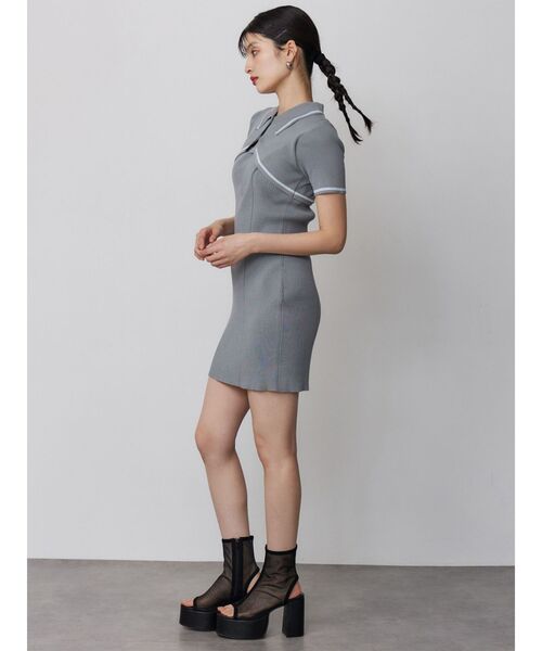 MURUA（ムルーア）の「2wayボレロライクポロワンピース（ワンピース・レディース・グレー/ブラック・FREE）」の20枚目の写真