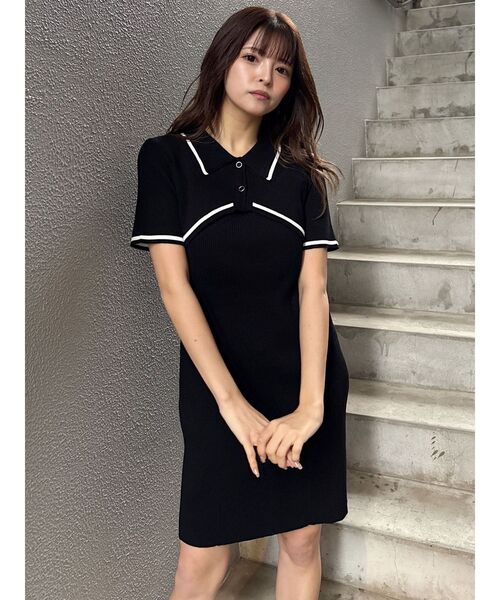 MURUA（ムルーア）の「2wayボレロライクポロワンピース　夏服（ワンピース・レディース・グレー/ブラック・FREE）」の15枚目の写真