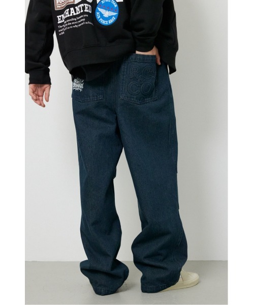 RODEO CROWNS WIDE BOWL（ロデオクラウンズワイドボウル）の「エンボスロゴデニムパンツ（デニムパンツ・メンズ・グレー/ネイビー・MEDIUM/LARGE）」の5枚目の写真