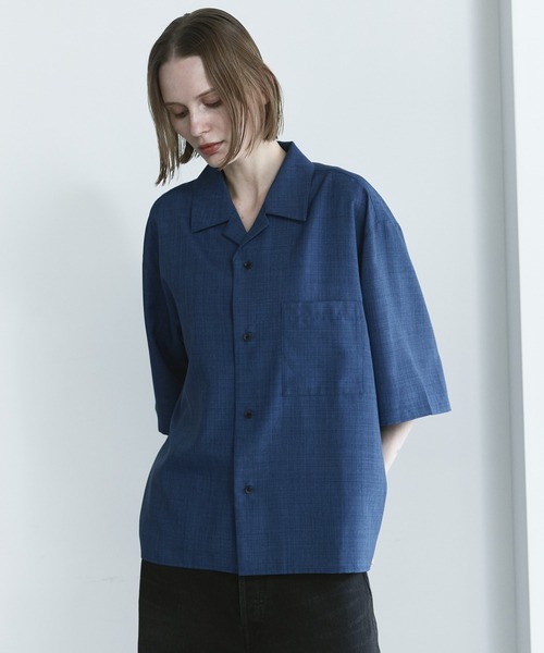 remer(リメール)の「ルーズシンセティックリネンシャツ / loose synthetic linen shirt《夏に涼しい麻調素材》(シャツ/ブラウス・メンズ・グレー/ブルー/カーキ/グレイッシュベージュ/ブラック/ミント・LARGE/MEDIUM/SMALL/X-SMALL)」の11枚目の写真