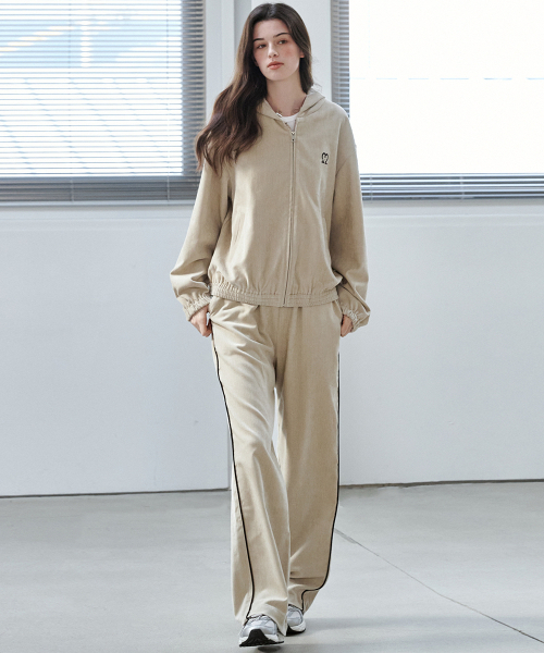 MALOUPE（マロップ）の「2170 ベルベットバンディングパンツ (ベージュ)（スウェットパンツ・レディース・その他・SMALL/MEDIUM）」の5枚目の写真