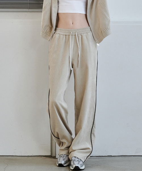 MALOUPE（マロップ）の「2170 ベルベットバンディングパンツ (ベージュ)（スウェットパンツ・レディース・その他・SMALL/MEDIUM）」の7枚目の写真