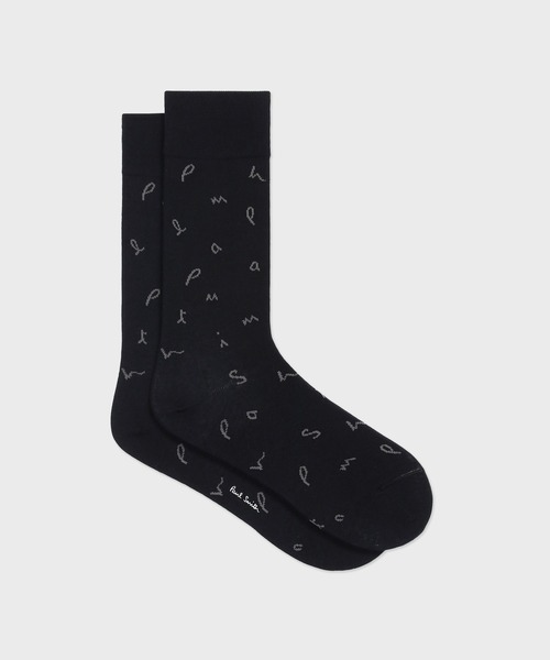 Paul Smith(ポールスミス)の「ランダムスペル ソックス【160600 DR】(ソックス/靴下・メンズ・ネイビー/グレー/ブラック/ダークパープル・25-27)」の2枚目の写真