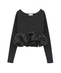 CLANE | 【CLANE/クラネ】W BALLOON SHORT KNIT TOPS/ダブルバルーンショートニットトップス(Tシャツ/カットソー)