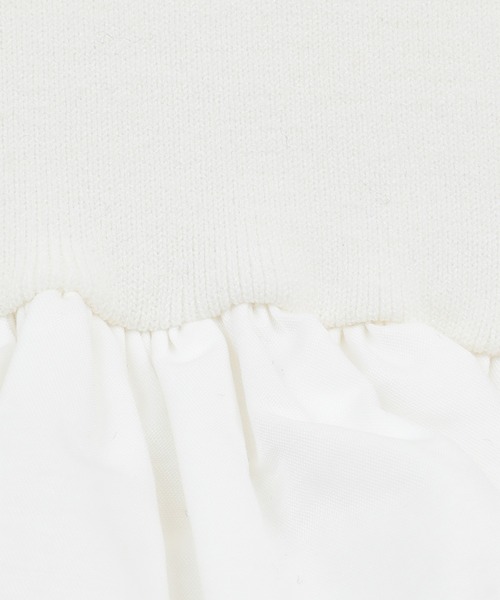 CLANE（クラネ）の「【CLANE/クラネ】W BALLOON SHORT KNIT TOPS/ダブルバルーンショートニットトップス（Tシャツ/カットソー・レディース・ブラック/ホワイト/ネイビー・2）」の13枚目の写真