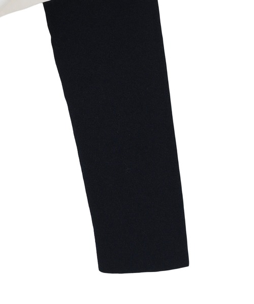 CLANE（クラネ）の「【CLANE/クラネ】W BALLOON SHORT KNIT TOPS/ダブルバルーンショートニットトップス（Tシャツ/カットソー・レディース・ブラック/ホワイト/ネイビー・2）」の16枚目の写真