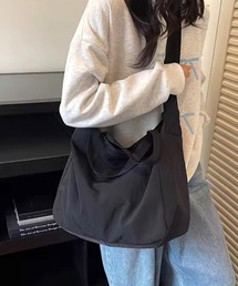 【 ammy. / エイミードット 】 マットナイロン トートバッグ / ショルダーバッグ ≪ A4収納 ≫